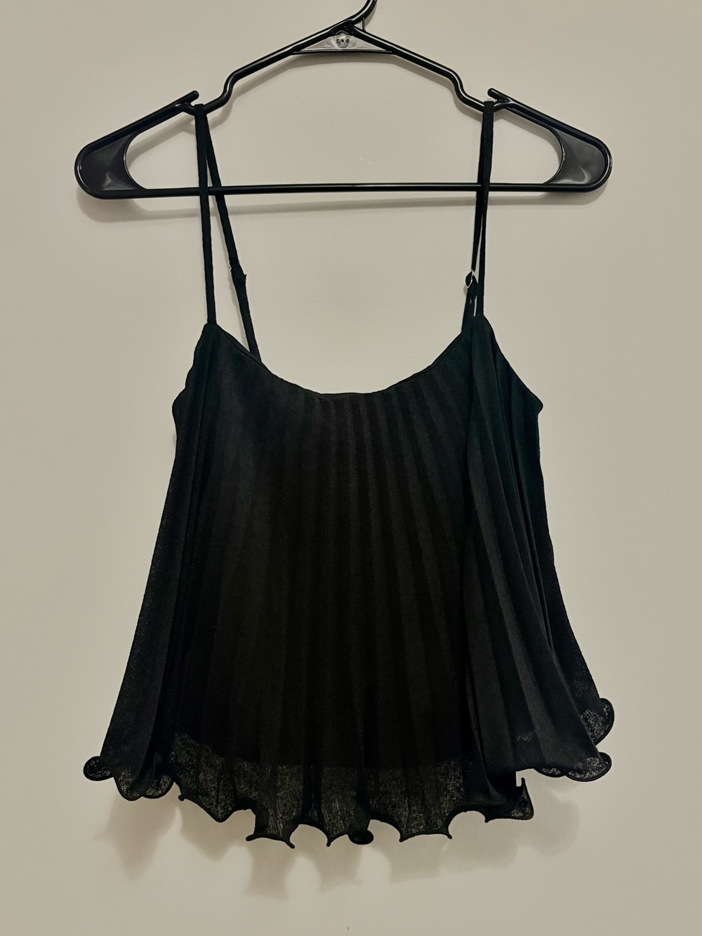 Hello Molly Black Ruffled Camisole